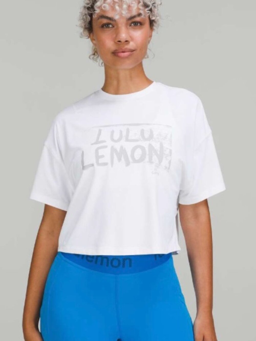 Lululemon Women's Abrasion-Resistant Training T-Shirt Ed Curtis Size 2 Bone